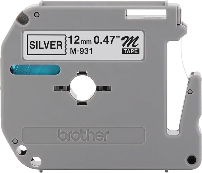 Brother Genuine P-Touch M-931 Tape, 1/2" Wide Standard Non-Laminated Tape by Brother