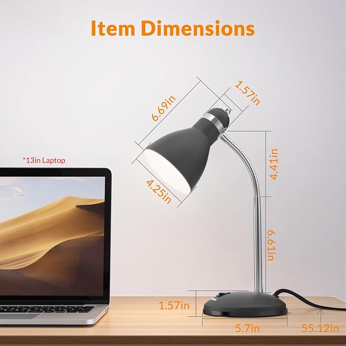 LEPOWER Metal Desk Lamp, Eye-Caring Table Lamp, Study Lamps - Image 2