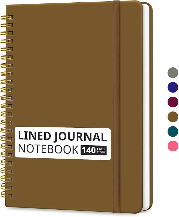 Taja Lined Spiral Journal Notebook by Taja