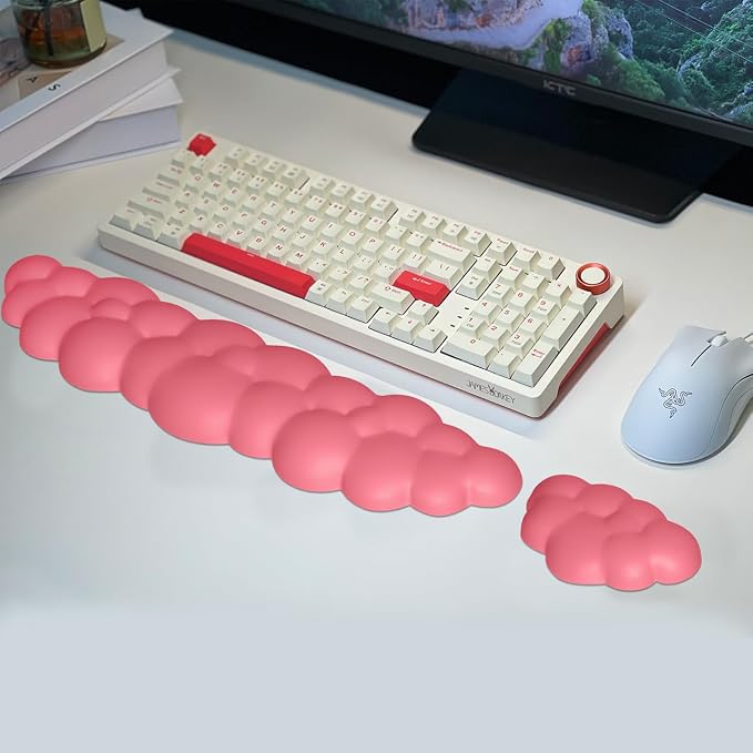 JIKIOU Upgrade Leather Cloud Keyboard Wrist Rest, Cloud Wrist Rest - Image 6