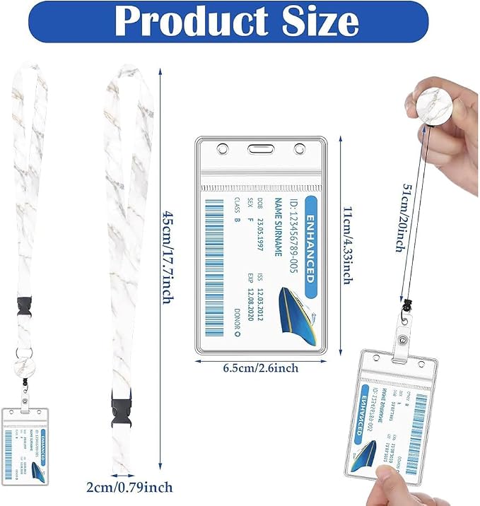 2-Pack Waterproof Retractable Lanyards - Image 3