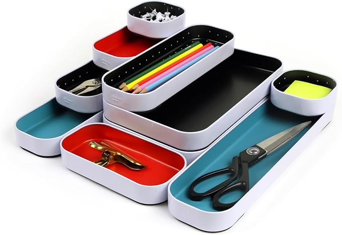 Three by Three Seattle 10 Piece Metal Organizer Tray Set - Image 6
