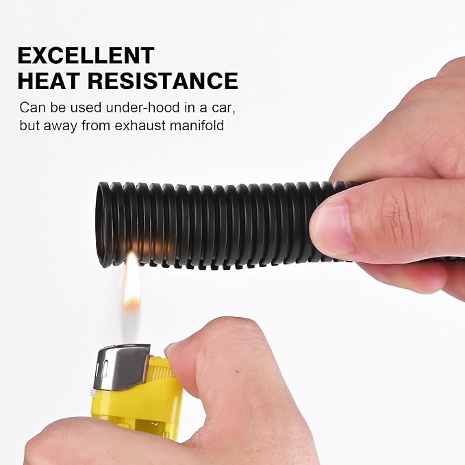 10ft - 3/4 inch Flame Retardant Split Wire Loom Tubing - Flexible Wire Covers - Image 4
