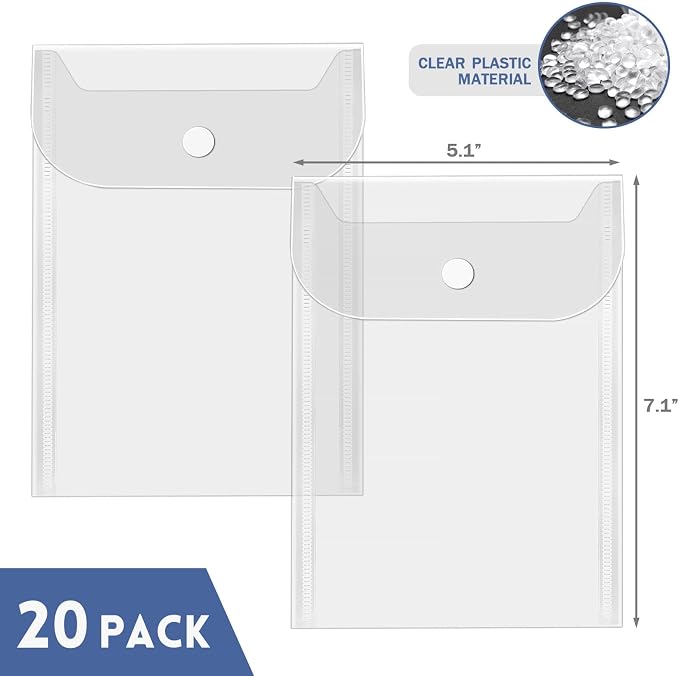 Vmiapxo 20 Pcs Small Plastic Envelopes - Image 2