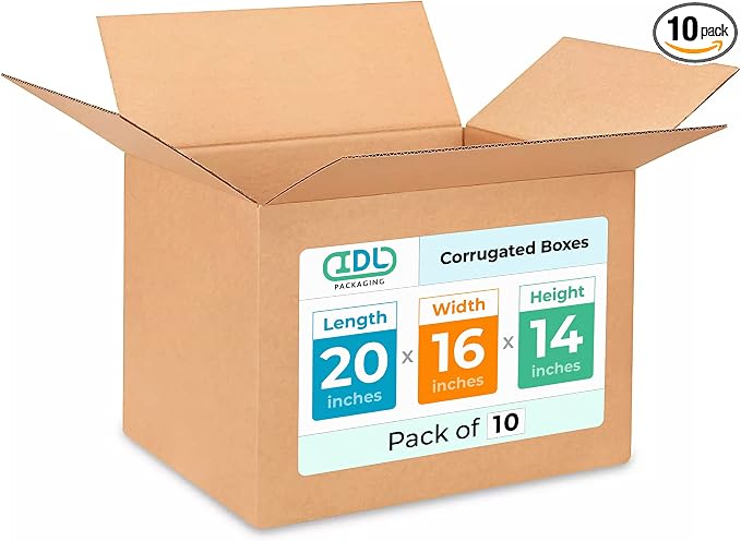 Large Shipping & Moving Boxes 20x16x14 inches by IDLPackaging
