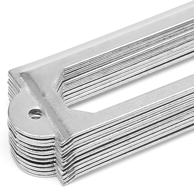 50 PCS Metal Label Holders 60x17mm Silver - Image 5