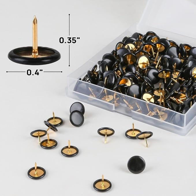 200PCS Thumb Tacks Flat Push Pins Wall Tacks Round Head Thumbtack - Image 2