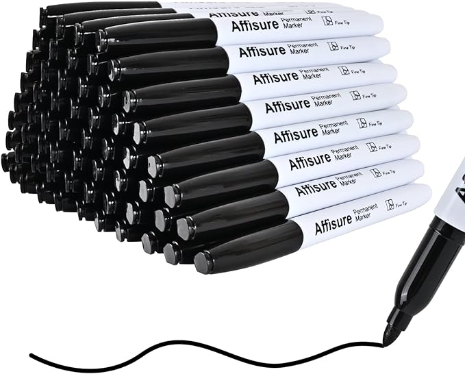 Permanent markers, 60 packs permanent markers bulk, quick drying in one second by Affisure