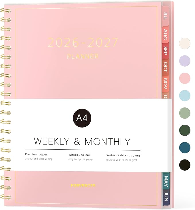 Forvencer Academic Planner 2026-2027, Weekly & Monthly Calendar Planner by Forvencer
