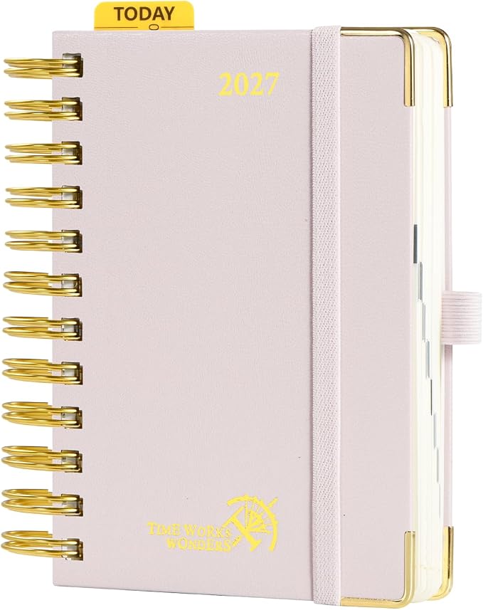 POPRUN 2027 Daily Planner One Page Per Day, Small 4.25" x 6.25", Calendar Book by POPRUN