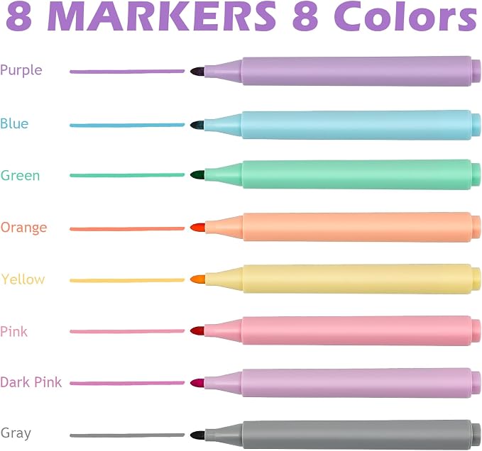 Ddaowanx Dry Erase Markers, Aesthetic Erasable Whiteboard Marker, Gifts - Image 4