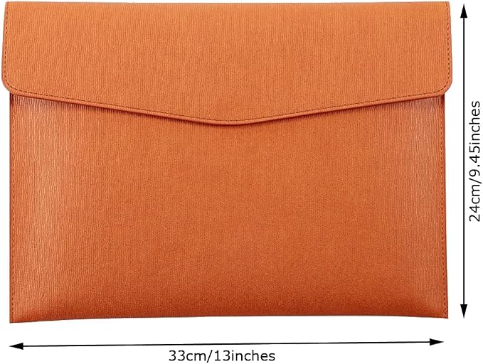 PU Leather A4 File Folder Document Holder Waterproof Portfolio Envelope Folder - Image 2