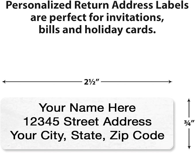Personalized Return Address Labels, Roll of 250 Transparent Clear Self-Adhesive - Image 2