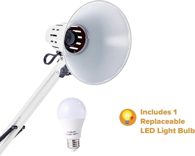 Bostitch Office VLF100-WHT Swing Arm Desk Lamp - Image 2