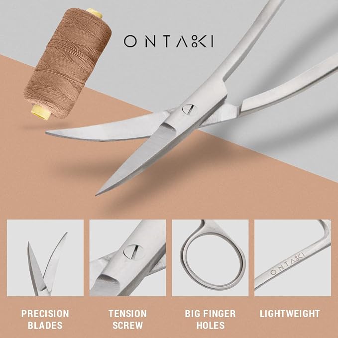 Ontaki Dual Bent Machine Embroidery Scissors - Image 4