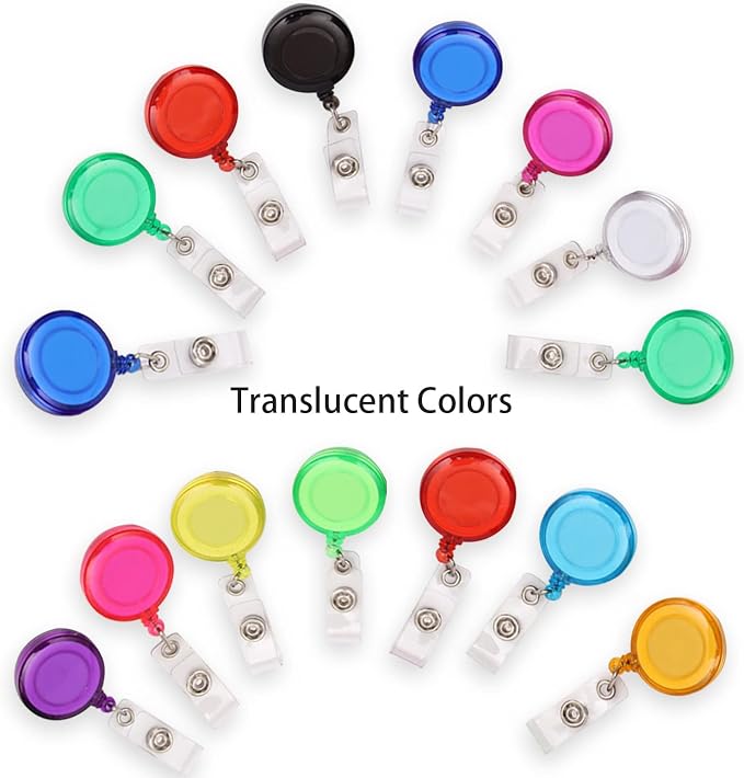30 Pack Retractable Badge Holders, Badge Reel Name ID Badge Clips - Image 5