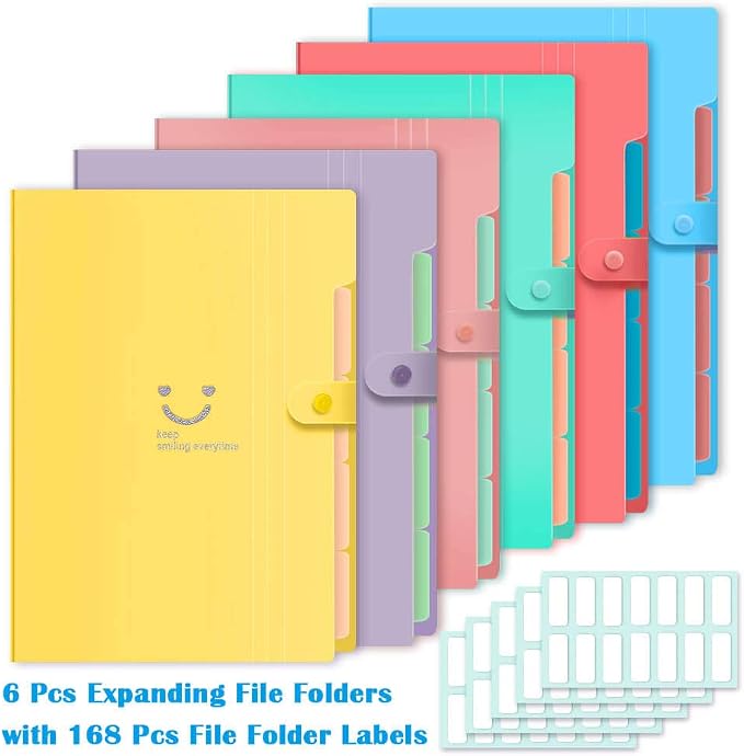 Selizo 6 Pcs Expanding File Folder - Image 2