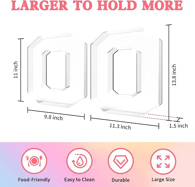 13.8" Acrylic Number Charcuterie Tray, Fillable Number Charcuterie Box - Image 2