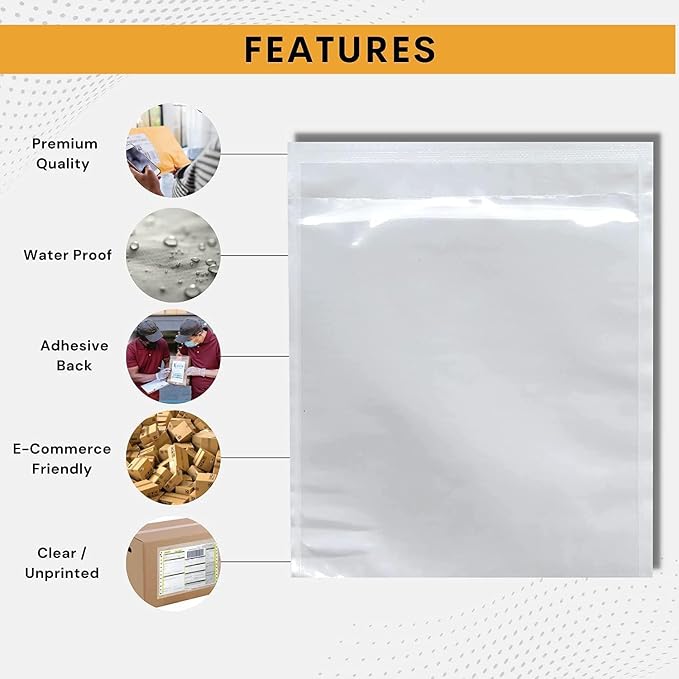 5000 Pack 6"x9" Shipping Label Sleeves – Clear Self-Adhesive Packing Slip - Image 5