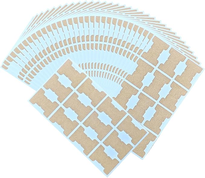 420 PCS Brown Writable Index Tabs, 35 Sheets Smudge-Free Thickened Paper Tape by Qaxrocyn