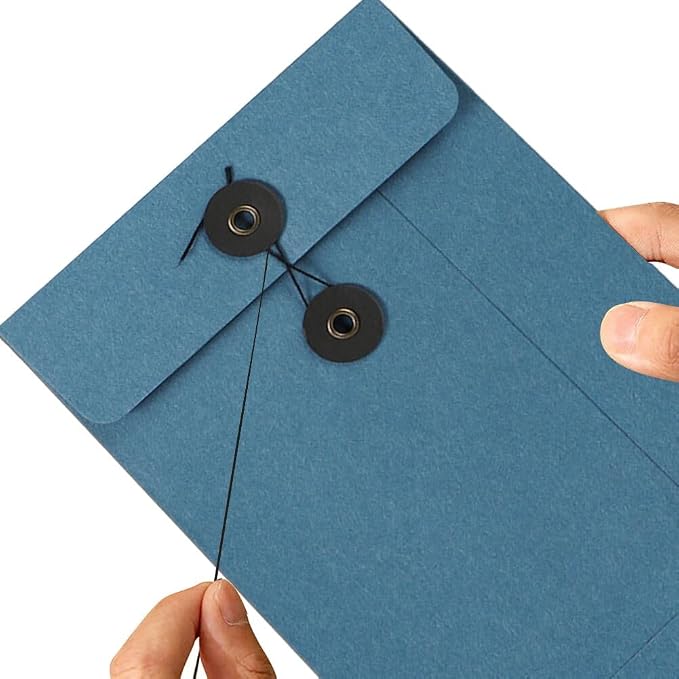 10 Pcs Kraft Paper String Envelope File Folder A5 Size Vertical Document Bill - Image 6