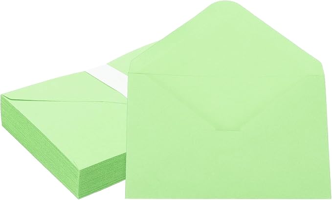 PATIKIL 7x5 Inch Invitation Envelopes, Light Green by PATIKIL