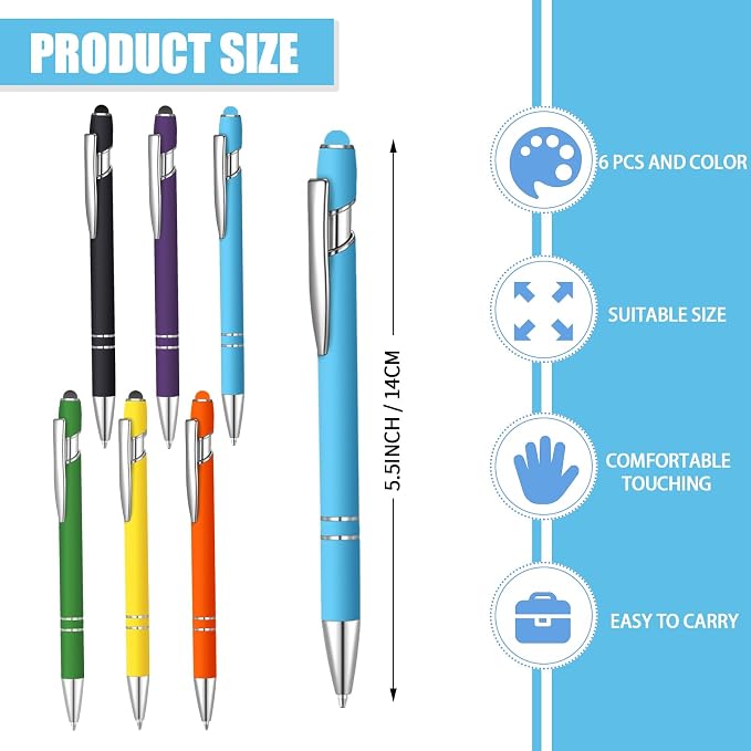 6 Pcs Blue Ink Ballpoint Pen - Image 2