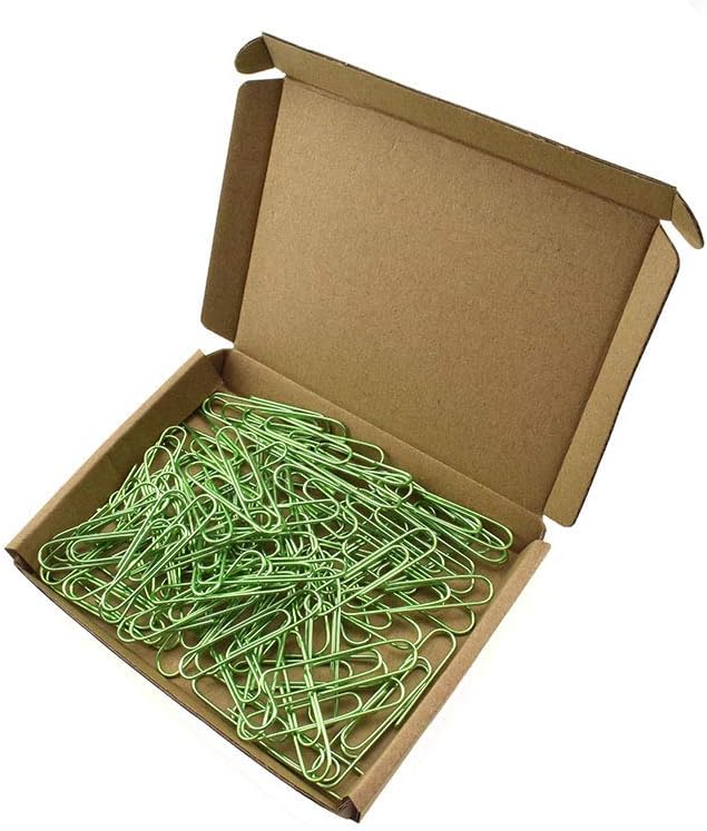 HAHIYO Paper Clips Large 2 inches Length Green Paperclips Vinyl Coated Prevent - Image 8