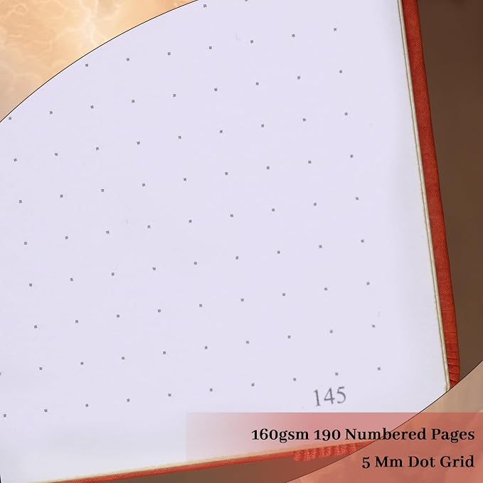TIEFOSSI Dot Journal, 160gsm 190 Numbered Pages, Diary - Image 3