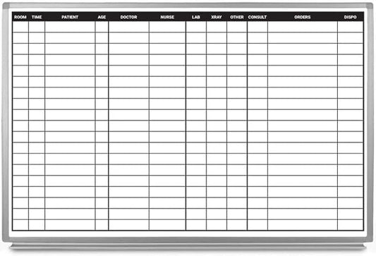 ER Dry-Erase Hospital Whiteboard 48" x 36" by CreativeSafetySupply