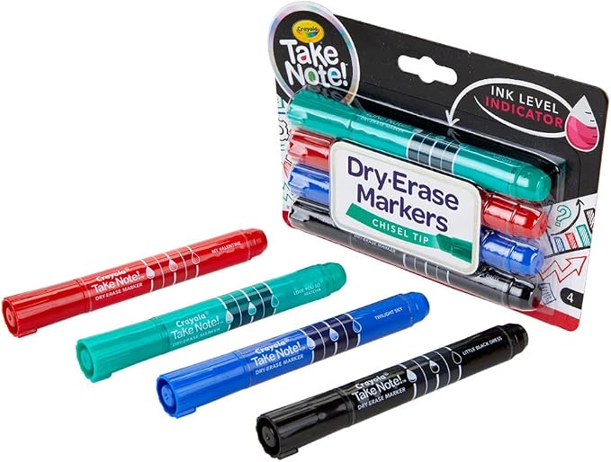 Crayola Take Note Chisel Tip Dry Erase Markers, Kids at Home Activities - Image 2