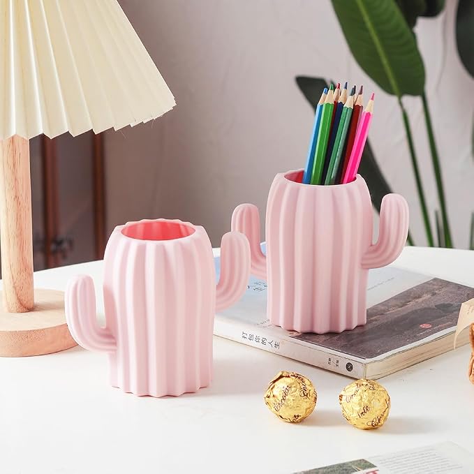 Silicone Pen Holder Cactus Pencil Holder Cute Pens Cup - Image 2