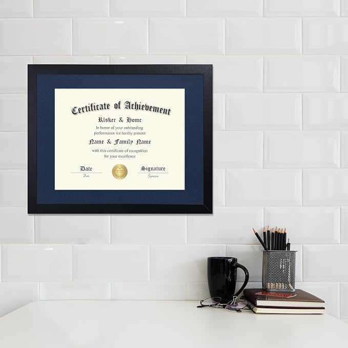 ELSKER&HOME 8.5x11 Certificate Frame Black - Image 2