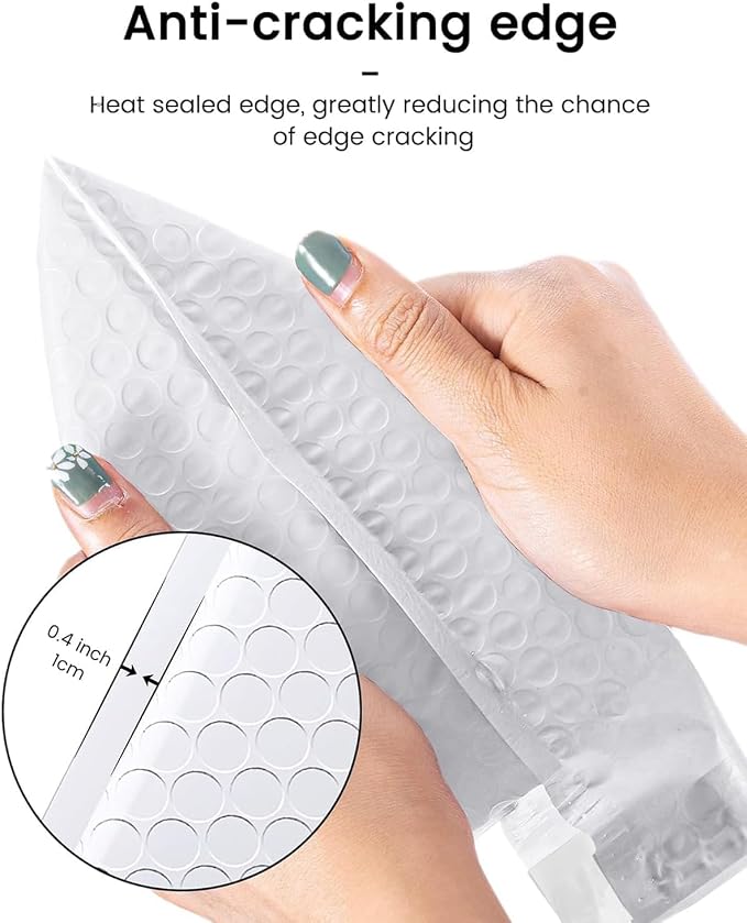 GSSUSA White Bubble Mailers 4x8 100 Pack, Self Seal Padded Envelopes | Usable - Image 4