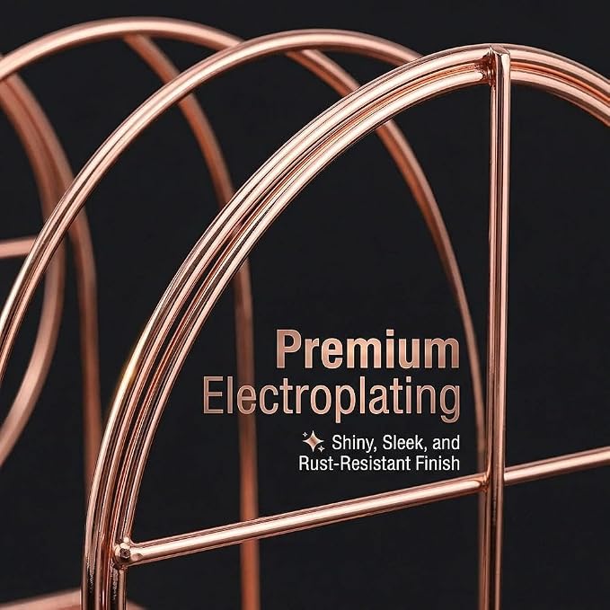 File Sorter Organizer, 5 Section Magazine Holder Rack, Desktop Round Wire Book - Image 6