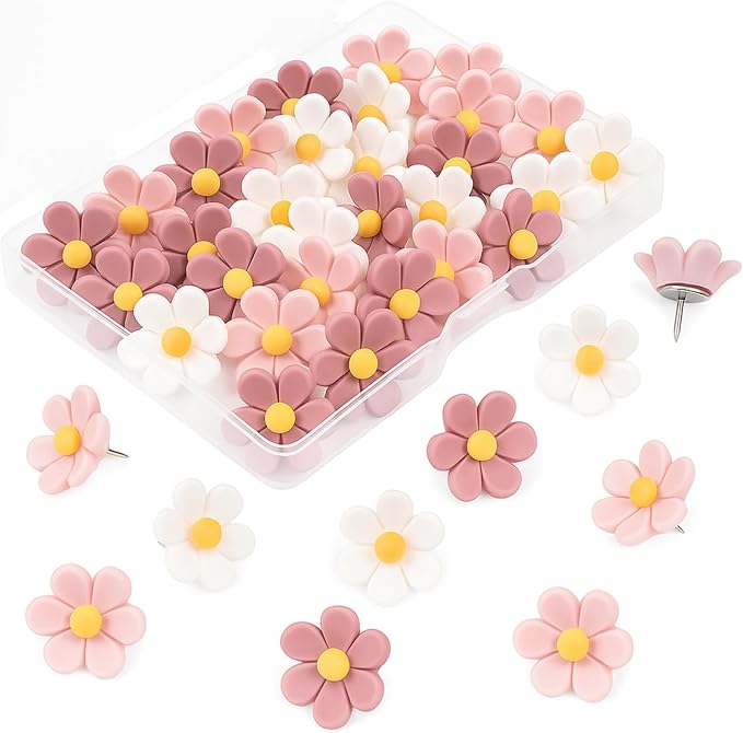 Cute Flower Push Pins, Photo Walls, Office & Home Decor by Unknown