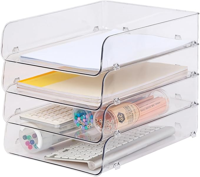 Gagee 4 Pack Paper Organizer for Desk, Office Desk Organizer for Notes by Gagee