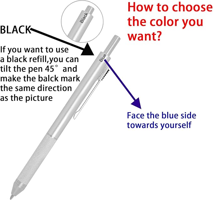 4-in-1 Four-Color Multifunctional Pen, Black/Red/Blue Ballpoint Pen and 0.7mm Mechanical Pencil, Metal Case Pen, Great Gift for Friends, Loved Ones (Yellow)