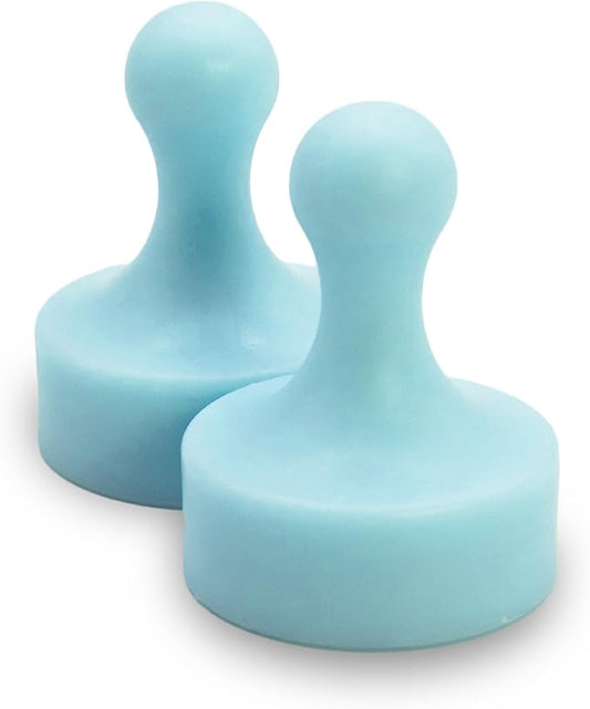 GLASSBOARD STUDIO Powerful Neodymium Magnets, Pawn-Shaped - Strong Fridge/Refrigerator and Whiteboard Magnet, Ideal for Office, Kitchen, Crafts - Rare Earth, Heavy Duty (2, Breezy Blue)-DeskLoop Office