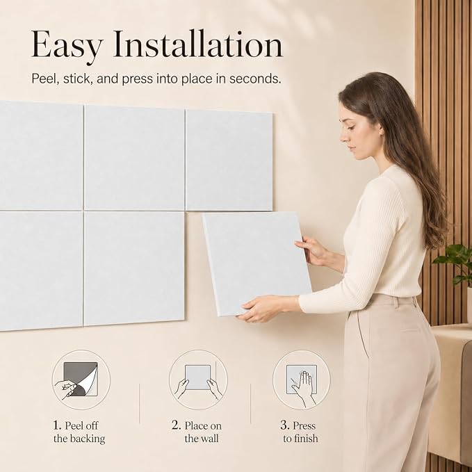 Felt Bulletin Board Tiles, Cork Board Alternative, 48 x 36 in | 0.35 in modular - Image 4