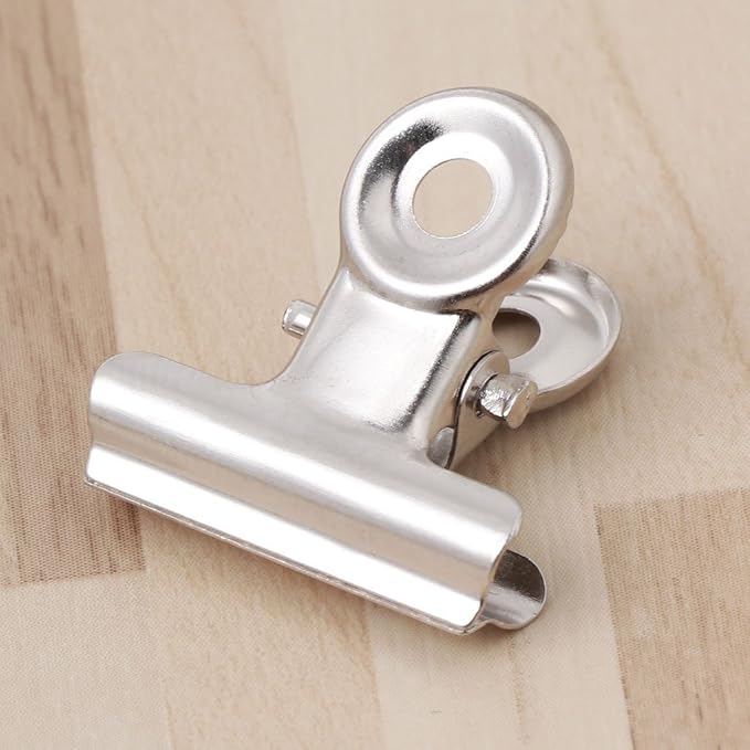 Tebatu 10Pcs Metal Stainless Steel Bulldog Grip Clip Food Sealer Bag Clamp - Image 5