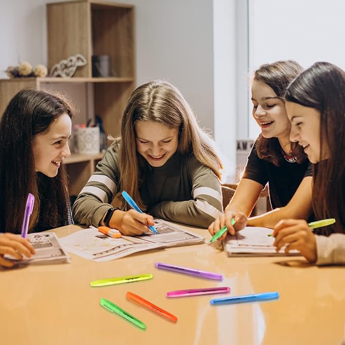 270 Pcs Highlighters Assorted Colors, Chisel Tip Multicolor Highlighter Marker Set, Quick-Drying Pen Highlighter for Classroom School Home Office (270Pcs, 6 Colors)-DeskLoop Office