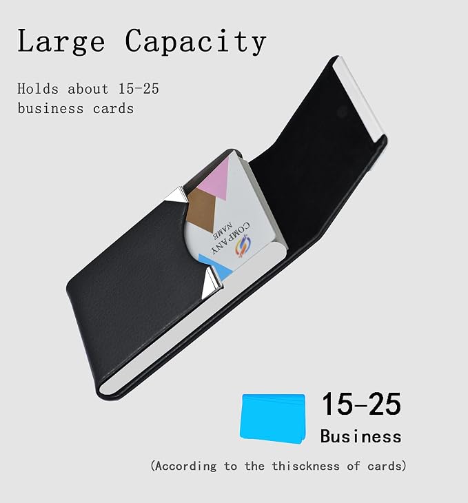 Business Card Holder with Ultra Slim Design, Business Card Case with Premium PU - Image 5
