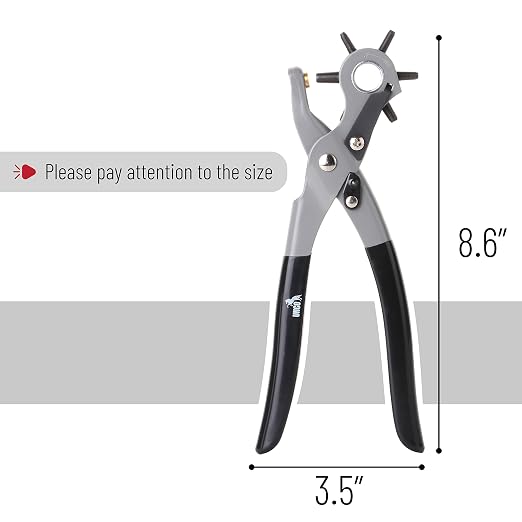 UNCO- Leather Hole Punch Tool, 3/16" | 6 Different Hole Sizes, Durable Hole - Image 4