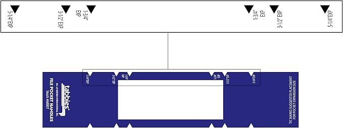 Tabbies File Pocket Handles, 9.63 X 2, Dark Blue/White, 12 Sheets/Pack - Image 7