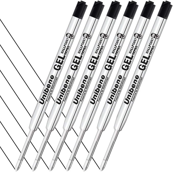 Unibene Parker Compatible Gel Ink Ballpoint Refills 12 Pack, 0.7mm Medium - Image 6