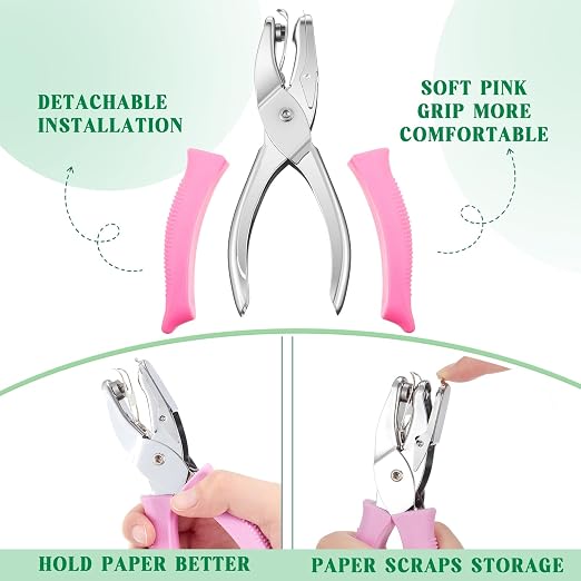 Lothee 12 Pcs Hole Punch Shapes Single Hole Paper Punchers - Image 3