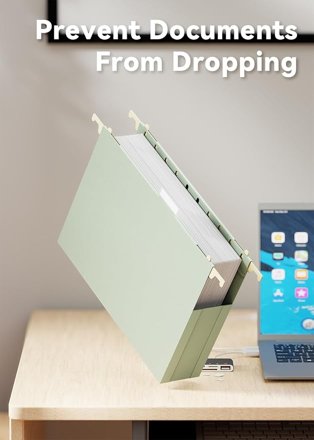 Ansook Hanging File Folders Letter Size, Plastic Hanging Folders - Image 6