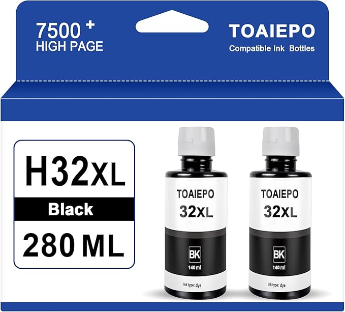 32XL Refill Ink Bottles Replacement for Smart Tank 5101 5102 6001 7001 7002 7301 7602 Plus 651 551 Ink Tank Printer-DeskLoop Office