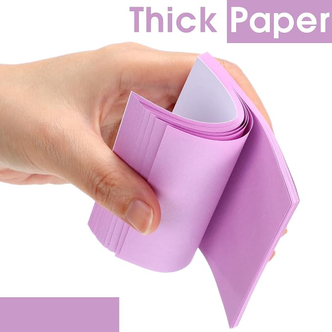 Thenshop 12 Pads Neon Fluorescent Pastel Sticky Notes 3''x3'', Self Stick Notes - Image 5